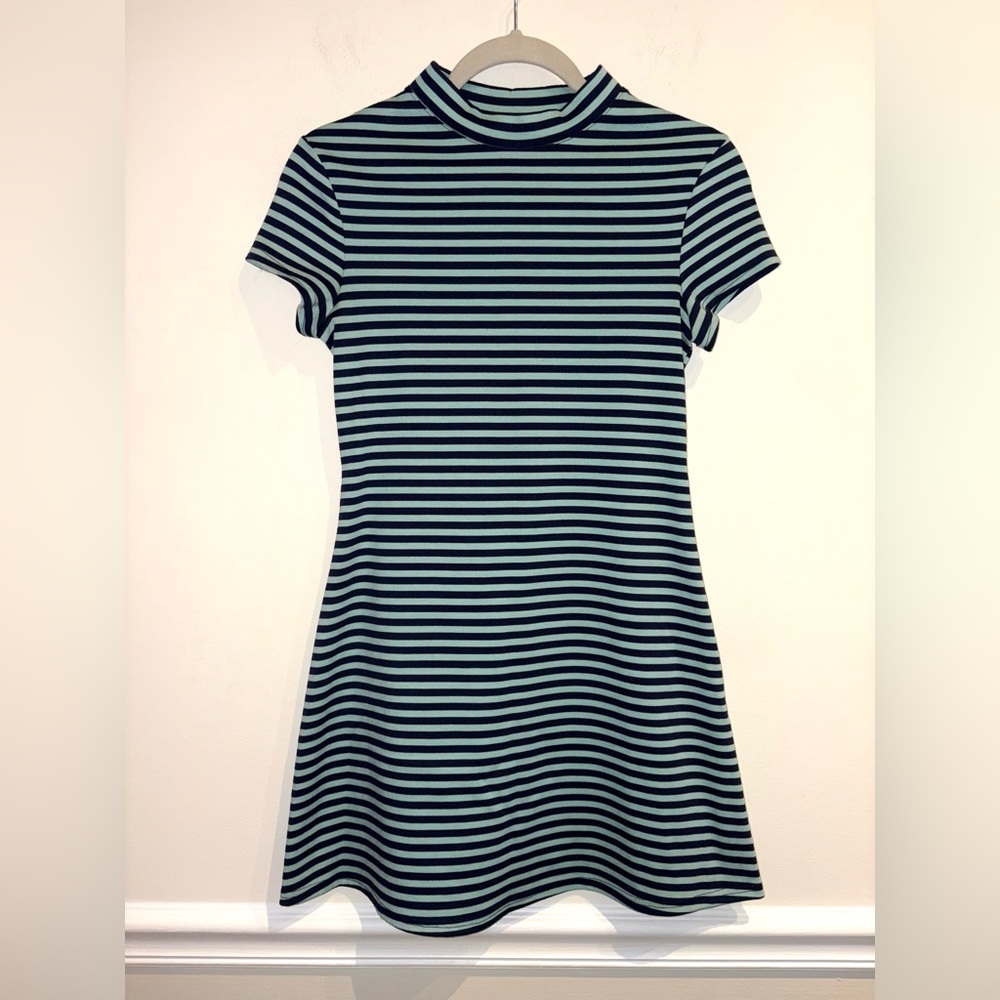 Free People Beach On the Line Stripe Dress in Navy and Mint Size XS - Picture 5 of 10